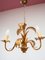 Gilded Italian Chandelier with Palm Leaves, 1980s, Image 3