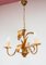 Gilded Italian Chandelier with Palm Leaves, 1980s 5