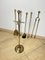 Fireplace Tools in Brass, Italy, 1970s, Set of 6 2