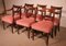 18th Century Chairs and Armchairs in Mahogany, Set of 6 1