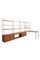 Large Mid-Century Modern Teak String Shelf with Dining Table by Nisse & Kajsa Strinning for String, Set of 27 1