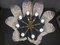 Chandelier with Orrefors Glass Leaves from Carl Fagerlund, Sweden, 1960s, Image 4