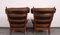 Leather and Oak Ox-Shape Armchairs, 1950s, Set of 2, Image 7