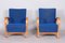 Art Deco Armchairs in Beech and Oak attributed to Jindrich Halabala, Czech, 1930s, Set of 2, Image 1