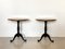 Vintage Iron and Wood Tables, 1980s, Set of 2, Image 2