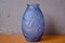 Grand Vase Bleu avec Feuilles d'Érable, France, 1930 1