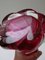 Gedrehte Tischlampe aus rosa & klarem Kristallglas von Val St Lambert, 1950er 11