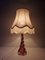 Gedrehte Tischlampe aus rosa & klarem Kristallglas von Val St Lambert, 1950er 13