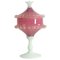 Italian Pink Covered Glass Dish from Empoli, 1960s, Image 1