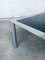 Mid-Century Smoked Glass & Chromed Steel Square Dining Table attributed to Sergio Mazza for Cinova, Italy, 1970s 12