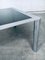 Mid-Century Smoked Glass & Chromed Steel Square Dining Table attributed to Sergio Mazza for Cinova, Italy, 1970s 11