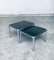 Mid-Century Modern Chrome & Smoked Glass Nesting Tables attributed to Etienne Fermigier, France, 1970s, Set of 2, Image 15