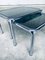 Mid-Century Modern Chrome & Smoked Glass Nesting Tables attributed to Etienne Fermigier, France, 1970s, Set of 2, Image 9
