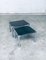 Tavolini ad incastro Mid-Century moderni in metallo cromato e vetro fumé attribuiti a Etienne Fermigier, Francia, anni '70, set di 2, Immagine 27