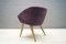 Mid-Century French Purple Cocktail Chair, 1950s 6