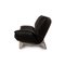 Tango Zwei-Sitzer Sofa aus schwarzem Leder von Leolux 9