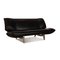 Tango Zwei-Sitzer Sofa aus schwarzem Leder von Leolux 3
