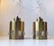 Danish Mid-Century Brass and Crystal Pendant Lights from Vitrika, 1960s, Set of 2, Immagine 1