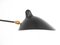Lámpara de techo con tres brazos giratorios atribuida a Serge Mouille, años 50, Imagen 4
