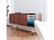 Scandinavian Sideboard F1 in Walnut with Blues Doors and Drawers 3