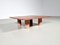 Red Travertine Coffee Table attributed to Angelo Mangiarotti, Italy, 1970s 3