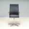 Silla de oficina Oxford modelo 3273 de cuero negro de Arne Jacobsen para Fritz Hansen, 2008, Imagen 3