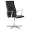 Black Leather Model 3273 Oxford Office Chair by Arne Jacobsen for Fritz Hansen, 2008, Image 1
