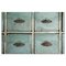 Vintage Teak Schrank mit blauer Patina 8