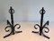 Wrought Iron Chenets, 1950s, Set of 2 11