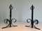 Wrought Iron Chenets, 1950s, Set of 2 2