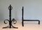 Wrought Iron Chenets, 1950s, Set of 2 4