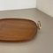 Large Teak Tray Plate Element with Brass Handle attributed to Carl Auböck, Austria, 1950s 5