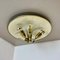 Round Brass Ceiling Light Flushmountby Gio Ponti, Italy 1950s 2