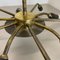 Brass Italian Theatre Ceiling Light Flush Mount by Gio Ponti, Italy, 1950s 15