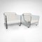 Set of Leather and Glass Hyaline Armchairs by Fabio Lenci for Stendig, Italy, 1960s, Image 2