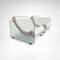 Set of Leather and Glass Hyaline Armchairs by Fabio Lenci for Stendig, Italy, 1960s, Image 7