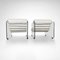 Set of Leather and Glass Hyaline Armchairs by Fabio Lenci for Stendig, Italy, 1960s, Image 8