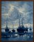 Porceleyne Fles Fliesenplatte nach einem Gemälde, das Mesdag für Delft zugeschrieben wird, 1920er 4