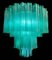 Trio Italian Emerald Glass Chandeliers by Valentina Planta, Murano, Set of 3 6