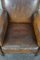 Vintage Brown Leather Armchair 7