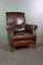 Leather Armchair with High Back, Image 1