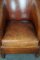 Club chair in pelle color cognac, Immagine 7