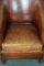 Leather Club Chair in Cognac Color 7