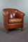 Club chair in pelle color cognac, Immagine 3