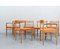 Mid-Century Oak Dining Chairs by Henry W. Klein for Bramin, Set of 6 1