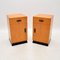 Art Deco Birds Eye Maple Bedside Cabinets, 1930s, Set of 2 1