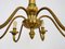 Lámpara de araña de bronce de 6 luces, años 60, Imagen 6