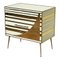 White and Gold Three-Drawer Dresser, 1990s 2