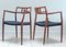 Modell 64 Carver Chairs aus Palisander von Niels Otto (NO) Møller für JL Moller, Dänemark, 1966, 2er Set 8