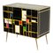 Sideboard with Three Drawers in Black Glass, 1990s 2